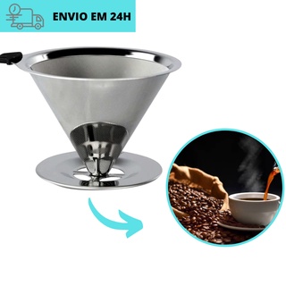 Filtro Para Café Coador De Aço Inox Sustentável E Reutilizável Para Casa E Trabalho (1)
