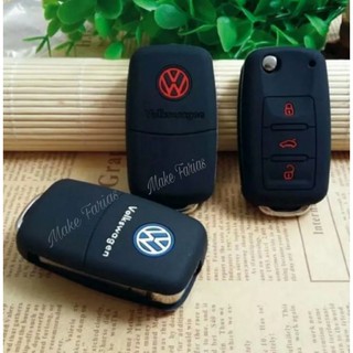 Capa Silicone chave canivete Volkswagen Polo Fox Gol 3 Botões