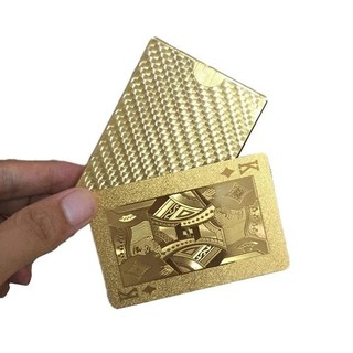 Baralho Dourado Ouro 24k Folheado Poker Truco Cartas Jogos N