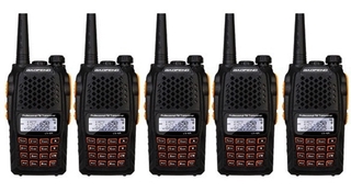 Kit 5 Radio Comunicador Dual Band 7w Uhf Vhf Fm Baofeng Uv6r