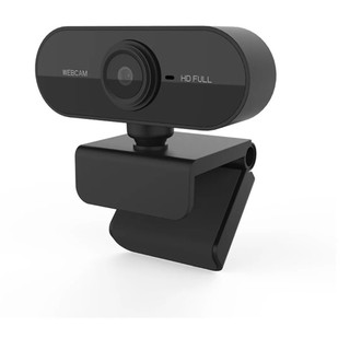 Webcam Preta Full Hd 1080p Usb Com Microfone 360°
