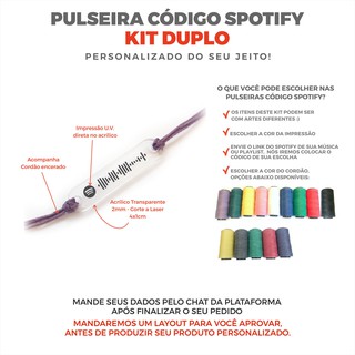 Kit Presente - Pulseira Spotify Qr Code (2)