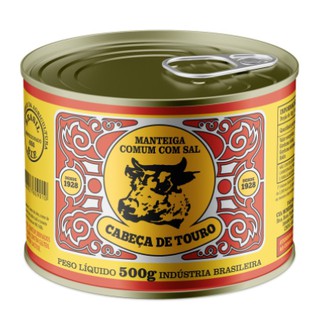 Manteiga de Leite Cabeça de Touro 500g - KIT COM 2 LATAS - Tradicional Mineira