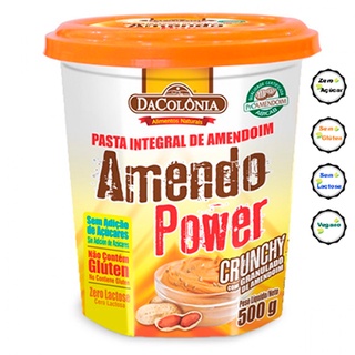 Pasta de Amendoim Integral Amendo Power Crunchy Granulado 500g DaColônia