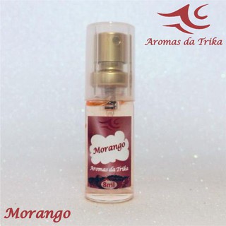 Perfume de Morango Aromas da Trika versão bolsa e bolso 8ml