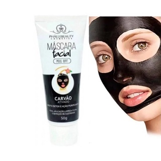 Phallebeauty Máscara Facial Carvão Ativado Removedora de Cravos, Limpeza de Pele 50g (1)