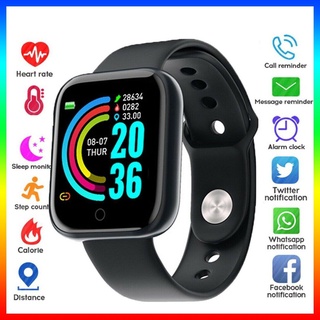 Smartwatch relógio smart y68 / d20 rel gio com bluetooth usb com monitor cartão aco