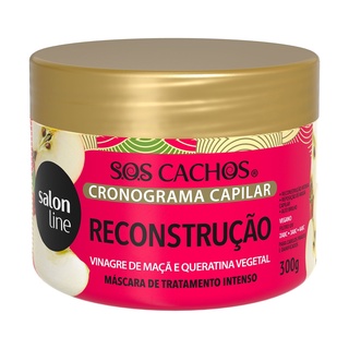 Máscara de Reconstrução Vegano Cronograma Capilar SOS Cachos Salon Line 300g