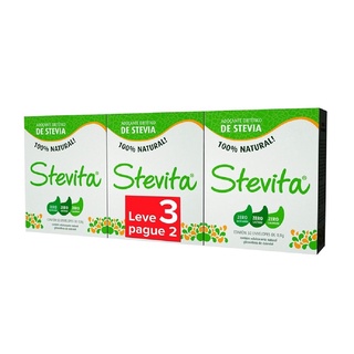 Kit Adocante Stevia Leve 3 Pague 2 150 envelopes Stevita