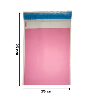 Envelope Plastico de Segurança Rosa 19x25 - 100 Und - Sete Envelopes