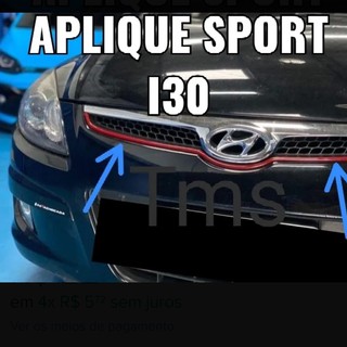 Hyundai i30 friso aplique grade vermelho sport (1)