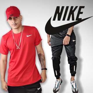 Kit Conjunto Nike Masculino Calça Jogger Refletiva + Camiseta Dri Fit Tecido Leve (5)
