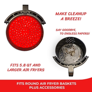 Air Fryer Liners , Reutilizável Forros De Silicone , 21 Cm Antiaderente E Resistente Ao Calor Mat Para , Acessórios Ninja Ar (3)