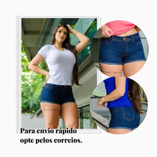 Short jeans Feminino CURTINHO Destroyed hot pants moda blogueira.