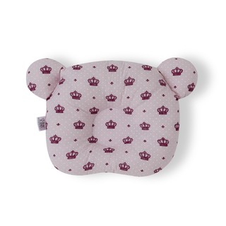 Travesseiro Almofada Rn Bebê Anatômico Coroa Rosa Cabeça ChaTA