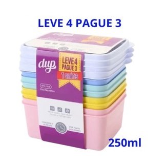 Kit 4 Potes Plásticos Herméticos Dup 250ml Mini Lanchinho Papinha Freezer Microondas