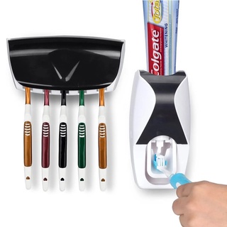 Dispenser De Pasta De Dente Automático Com Suporte De Escovas Para Banheiro Limpeza Tamanho Família Prático e fácil
