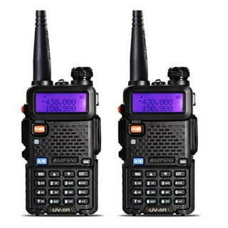 Kit 2 Radio Comunicador Walk Talk Baofeng Dual Band Uv5r