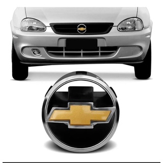 Emblema Chevrolet Grade do Corsa Classic 2001 a 2008 Gravata Dourado