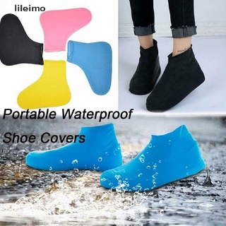[lileimo] Overshoes Rain Silicone Waterproof Shoes Covers Boots Cover Protector Recyclable .
