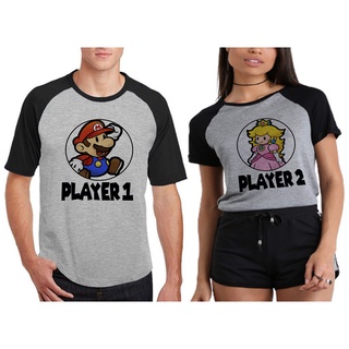 Blusa camiseta casal Player Mário