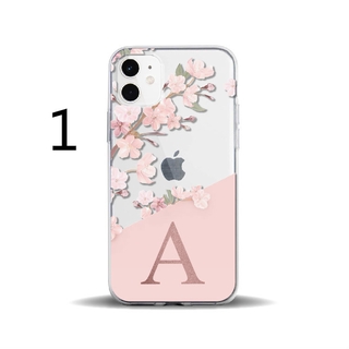 Capa De Celular Transparente De Flor De Pêssego Com 26 Letras 78p Para Iphone 11 Pro / Apple 6s (5)