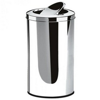 Lixeira cesto em aço inox 9 litros com tampa basculante cozinha, banheiro, escritório, bares e restaurantes