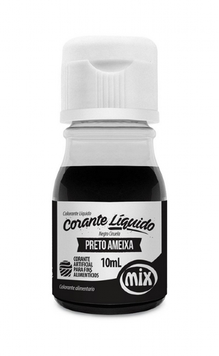 Corante Liquido Preto Ameixa 10ml Mix ex
