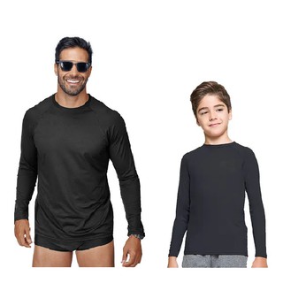 Kit com 2 camisas térmicas Pai e filho/ Pai e filha blusas UV fator 50 (1)