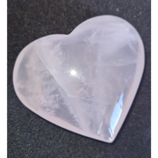 Coração lapidado pedra natural quartzo rosa