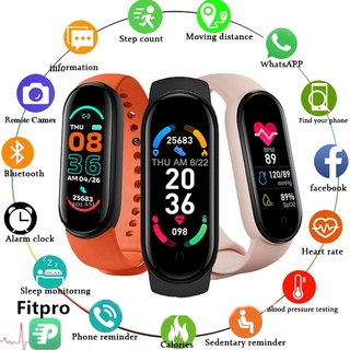 M6 Smart Watch Fitness Sports Smart Band Fitpro Versão Bluetooth Música Freqüência Cardíaca Tire Fotos