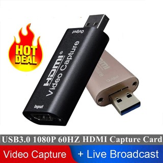 HDMI Placa de captura de vídeo 4K USB 3.0 HDMI Video Grabber Record Box para videogame Gravação