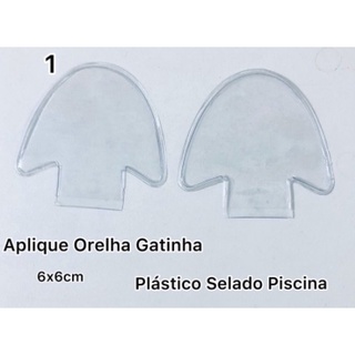 Aplique Orelha Gatinha Plástico Selado Piscina 1 par Pronta Entrega plastico selado orelha