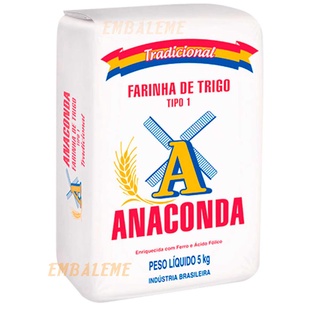 Pacote de Farinha de Trigo Anaconda Tipo 1, 5Kg