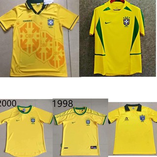 1994 Retro Brasil Camisetas de Futebol 1998 2000 2002 1988 maillot de Pé