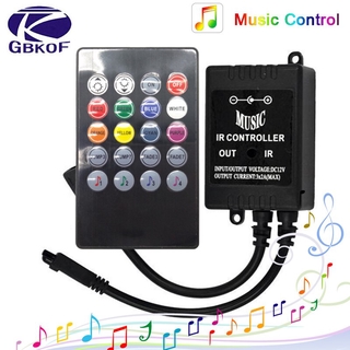 Adiodo 20 teclas controlador de música IR preto Sensor de som remoto para RGB faixa LED controlador de música de alta qualidade para luz LED