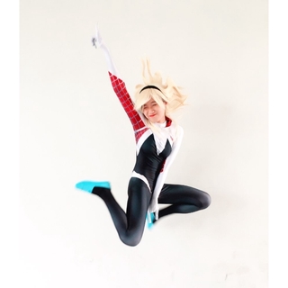 Spider Gwen Stacy Costume 3D Print Spandex Spiderman Cosplay Female Spider Suit (8)
