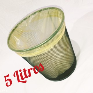 Saco de lixo 5 litros amarelo 100 unidades ideal para banheiro escritório cozinha