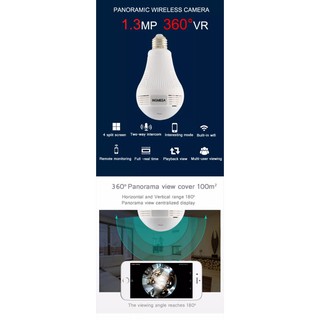 Câmera Ip Segurança Lâmpada Vr 360 Panorâmica Espia Wifi (5)