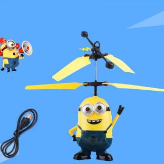 Helicóptero Voador Indução Drone Pequeno Amarelo Pessoas Aeronaves Brinquedo De Criança