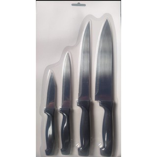 Jogo de facas 4 peças ou faca e chaira kit cozinha/churrasco utensílios de cozinha (2)