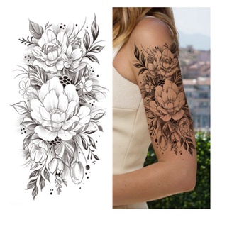 Tatuagem Temporária Feminina Rosas Floral Linda - 20x10cm - XQB-344