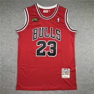 (10 Estilos)Jordan # 23 Nba Chicago Bulls 1998 Finals Colete Basquete Retrô Vermelha White embroidered basketball jersey Red