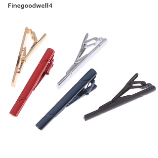 Finegoodwell4 Prendedor De Gravata Masculino Simples De Metal Com Cobre / Fecho Preto / Azul Marinho / Fecho Brilhante