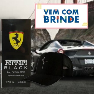 Perfume Ferrari Black Masculino + Bone de Brinde