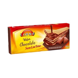 Biscoito Wafer Sabores Chocolate Sem Lactose 115g - Liane