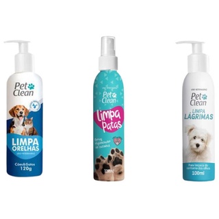 Kit Limpa Patinhas + Limpa Lágrimas e Orelhas Para Cães e Gatos - Pet Clean