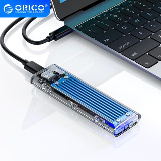 ORICO NVME M . 2 Para USB Tipo C Transparente Hard Drive Enclosure SSD PCIE NGFF SATA/B Chave De Disko