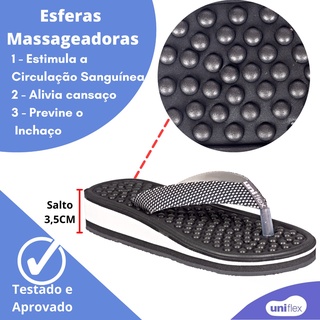 Sandalia Chinelo Ortopedico Massageador Para Esporão E Fascite Plantar Uniflex Original