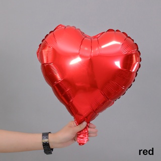 Balão Coração Metalizado Vermelho 18 Polegadas 45cm